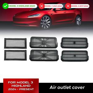2024 Tesla Model 3 하이랜드 언더 시트 리어 에어 벤트 보호 커버 안티 블로킹 뒷좌석 아웃렛 그릴 프로텍터 액세서리