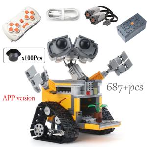 687PCS 로봇 전동 하이테크 APP RC 로봇 모터 전원 기능 DIY 교육 빌딩 블록 모델 어린이 장난감 선물