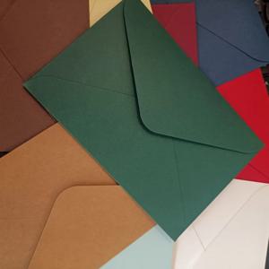 50 개/몫 18.5x12.5cm 봉투 가방 포장 엽서 카드 청첩장 250g 종이 봉투 파티 선물 상자 보관 가방