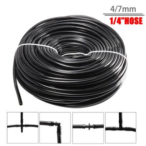 정원 급수 4/7mm 호스 PVC 마이크로 관개 파이프 1/4 ''튜브 관개 물방울 시스템 온실 분재 용 스프링클러 튜브
