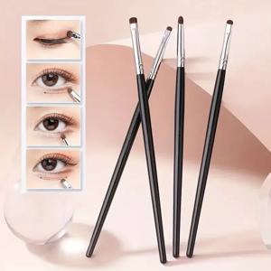 4Pcs 아이 스머지 브러쉬, 파인 소프트 메이크업 도구, 아이섀도 브러쉬 세트 아이섀도 아이라이너 블렌딩을 위한 아이라이너 브러쉬, 이상적