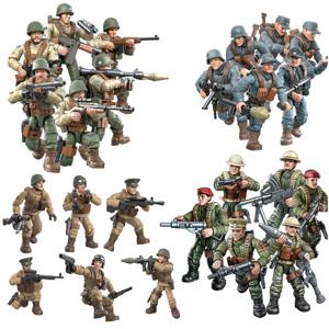 2024 제 2 차 세계 대전 WW2 육군 군인 SWAT 특수 부대 피규어 모델 빌딩 블록 벽돌 어린이 장난감 선물