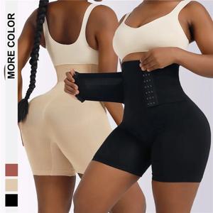 새로운 여성 회사 배꼽 컨트롤 후크 높은 허리 트레이너 바디 셰이퍼 엉덩이 기중 장치 Shapewear 팬티 여성 슬리밍 Fajas 반바지