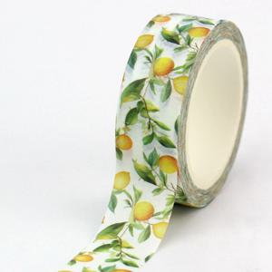 새로운 1PC 10M 장식 노란색 레몬과 잎 과일 Washi 테이프 스크랩북 마스킹 테이프 저널링 귀여운 편지지