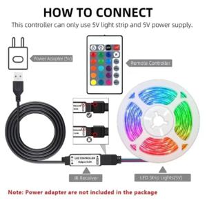 방 가족 파티용 RGB LED 스트립 조명, 블루투스 애플리케이션 제어 체이스 효과 조명, 유연한 G, 5050 120LEDs/m