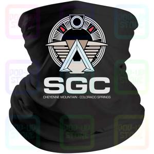 SGC 스타게이트 비공식 스타 게이트 커맨드 콜, 블랙 반다나 마스크 스카프, 목 각반 마우스 커버