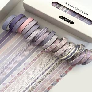 Washi 테이프 상자, 섬세한 꽃, 식물 패턴, 핸드북 테이프, 학생 일기 장식, Creative W의 얇은 스트립 20롤