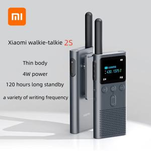 XIAOMI 워키토키 2S 1.77인치 컬러 스크린 4W 전력 120시간 대기 듀얼 모드 5km 통화 거리 IP54 실외 보안 인터콤