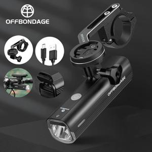 OFFBondage 자전거 프론트 라이트, 방수, USB 충전식 자전거 라이트, 사이클링 헤드라이트, LED 4800mAh 손전등, 자전거 램프, 1000LM