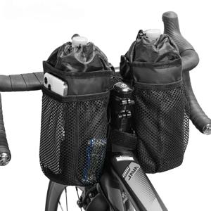 자전거 가방 병 홀더 사이클링 물병 캐리어 파우치 절연 주전자 MTB 도로 자전거 핸들 바 가방 사이클링 액세서리