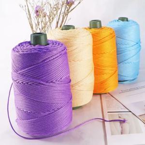 컬러 트위스트 우븐 로프 중공 실 공예 장식 DIY 수제 가방 드로스트링 벨트 액세서리, 폴리프로필렌 섬유, 3mm
