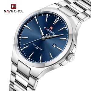NAVIFORCE 오리지널 디자인 패션 남성용 시계 스테인레스 스틸 단순 달력 남성 방수 손목 시계 Relogio Masculino