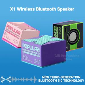 X1 무선 블루투스 스피커, 음악 스테레오, 휴대용 서라운드 미니 USB 야외 서브우퍼 스피커, 오디오 플레이어 스피커 마이크