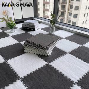 30x30cm 플러시 퍼즐 폼 바닥 매트 크리 에이 티브 패션 카펫 광장 연동 카펫 푹신한 지역 러그