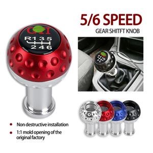 5 단 자동차 수동 트랜스 기어 시프트 시프터 노브 VW GTI Jetta Golf 용 M8 M10 M12 어댑터가있는 6 단 스틱 헤드 노브 알루미늄