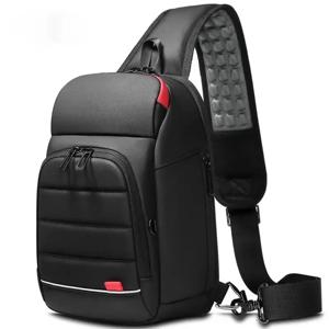 EURCOOL 다기능 어깨 가방 남자 비즈니스 Crossbody 가방 USB 충전 디자인 가슴 가방 방수 메신저 가방 남성