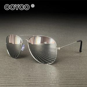 OCYCO 패션 선글라스 남성 여성 파일럿 운전 낚시 금속 태양 안경 럭셔리 브랜드 안경 유행 Ins 인기 UV400