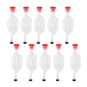 와인 맥주 발효 체크 밸브, 물 도장 에어록, 홈 와인 제조 배기 밸브, 발효기 효모 홈브루 도구, 10 개