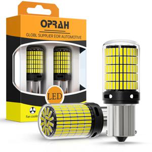 오프라 2PCS 높은 전원 자동차 LED 조명 1156 BA15S P21W BAU15S PY21W 7440 W21/5W T20 4014 150 SMD Canbus 전면/후면 회전 신호 램프