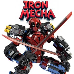 2000 + pcs 슈퍼 영웅 Mech 빌딩 벽돌 장난감 DIY 크리 에이 티브 블록 키트 액션 피규어 모델 소년을위한 기술 선물 어린이 성인