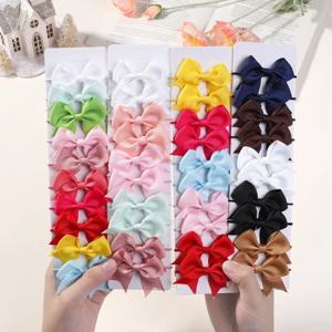 10Pcs 활 탄성 머리 고무 밴드 헤어 넥타이 리본 피그 테일 Grosgrain 헤어 액세서리 소녀 어린이를위한 아기 선물 밴드