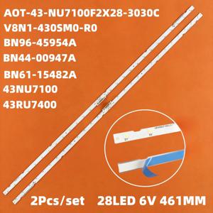2pcs LED 백라이트 스트립 삼성 UE43NU7192U UE43RU7092 UN43NU7100 UE43NU7140 UE43NU7125 UN43RU7400G UE43RU7100U BN61-15482A