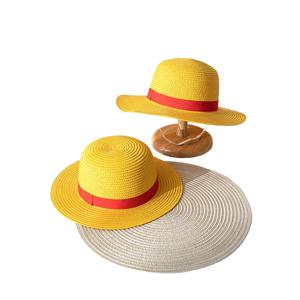 Luffy 밀짚 모자 원피스 만화 코스프레 모자 액세서리 양산 부모-자식 모자 Luffy Hat 여성용 남성용