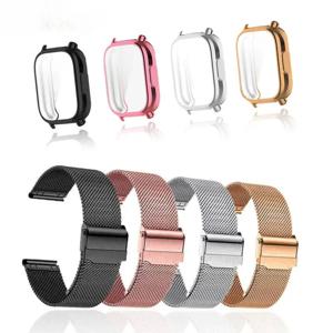 Redmi Watch 5 액티브 밴드용 금속 스트랩(케이스 화면 보호기 포함) Redmi Watch 5 Lite 시계 밴드 팔찌