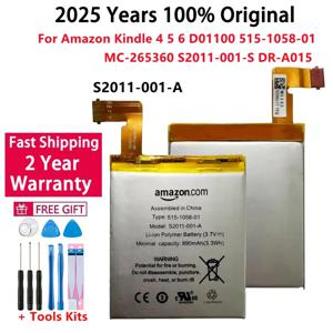 Amazon Kindle 4 5 6 D01100 515-1058-01 MC-용 100% 오리지널 890mAh 배터리 265360   S2011-001-S DR-A015 교체용 휴대폰 배터리