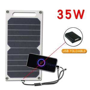 전화 자동차 MP3 패드 충전기 야외 배터리에 대 한 전원 은행 및 휴대 전화에 대 한 USB 캠핑 충전과 5V 태양 전지 패널 시스템