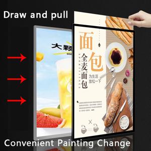 A3/A4LED 광고 초박형 프레임 보드 디스플레이 화면 내부 멤브레인 교체 가능 레스토랑, 커피숍, 맥주 바, 상점