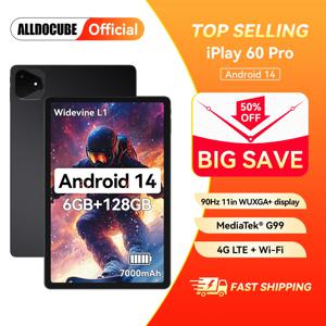 Alldocube iplay 60 pro 11인치 태블릿 6GB+6GB RAM 128GB ROM 안드로이드 14 Helio G99 4G LTE+Wi-Fi 90Hz 디스플레이 4 스피커