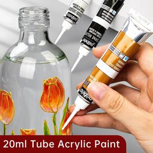 PEBEO 아크릴 페인트 20 ML 방수 아크릴 페인트 튜브 나무/캔버스/패브릭 페인팅 풍부한 유리 안료 아티스트 드로잉 용품