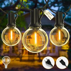 G40 LED 야외 문자열 조명 15M 비산 방지 공 조명 파티오 뒷마당 베란다 정원 장식 조명에 대 한 LED 꽃줄 빛