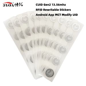13.56mhz CUID 변경 가능 S50 1K RFID 스티커 습식 인레이 NFC 태그 섹터 0 블록 0 UID 재기록 가능 NFC 안드로이드 MCT 복사 클론 용