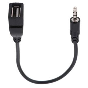 3.5mm 검은 자동차 AUX 오디오 케이블 USB 오디오 케이블 자동차 전자 놀이 음악 자동차 오디오 케이블 USB 헤드폰 변환기