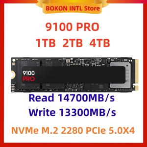 새로운 SSD 9100 PRO 1T 2T 4T NVMe M.2 2280 PCIe5.0X4 지원 노트북 미니 PC 게임용 컴퓨터 용 삼성 내장 솔리드 스테이트 드라이브