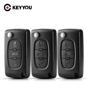 KEYYOU 3BNT 푸조 파트너 Citroen Berlingo Fiat Scudo HU83 VA2 블레이드 CE0523 CE0536 플립 자동차 키 케이스 쉘 Fob 배송