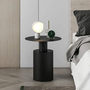 FULLOVE 북유럽 스타일 침대 옆 테이블, 모던 미니멀리스트 침실 라운드, 크리에이티브 찬장, 가벼운 럭셔리 아이언, 소형 책상, 직송