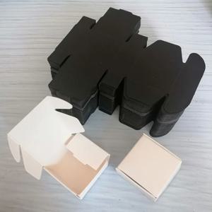 100pcs 빈 크래프트 수제 비누 상자 흰색 골 판지 종이 보석 상자 웨딩 파티 호의 블랙 공예 선물 상자