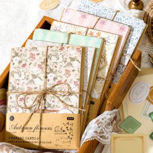 40 개/갑 Kawaii Scrapbooking 재료 세트 스티커 미적 DIY Scrapbooking 용품 사진 앨범 장식 편지지