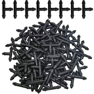 오아시스 50PCS 플라스틱 가시 3 방향 티 커넥터 3/5mm 튜브 급수 파이프 호스 커플 링 마이크로 드립 관개 정원 도구