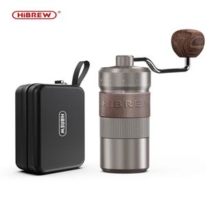 HiBREW 수동 커피 연마기, 알루미늄 원추형 버 용량, 핸드 커피 연마기, 11 단계 조절 가능 설정, 22g