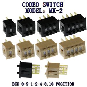 MK-2 BCD 8421C 코딩 스위치 0-9 코드 토글 스위치 1/2/3/4 디지털 스위치 5 접점