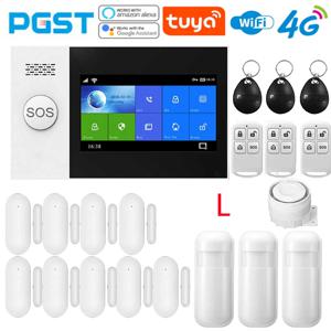 4G 홈 도난 방지 경보 시스템, PIR 모션 센서가 포함된 보안 경보 키트, 무선, WiFi, GSM, PG-107, Tuya