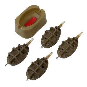 야외 인라인 방법 피더 금형 미끼 던지기 미끼 수직 세트 잉어 낚시 미끼 홀더 도구 피더 1PC/4PCS