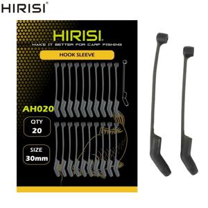 Hirisi 20Pcs 잉어 낚시 액세서리 후크 슬리브 준비 D-rig Aligner 후크 Anti Tangle Sleeves Pop Up Boilies 터미널 태클