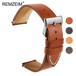 송아지 가죽 정품 가죽 시계 밴드 퀵 릴리스 시계 밴드 18mm 20mm 22mm 24mm Smartwatch 스트랩 시계 액세서리