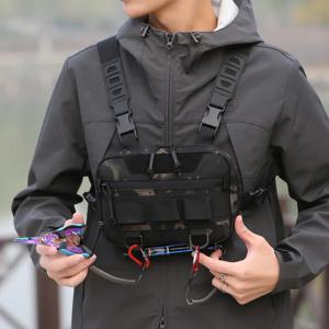 스포츠 및 야외 활동을 위한 허리 가방이 있는 다기능 가슴 조끼 남성용 bolso de pecho sac homme 가방 сумка bolsa