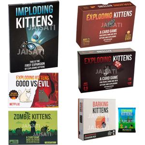 Explode Kittens Card 폭발하는 새끼 고양이 카드 게임, NSFW 파티 스트리킹 새끼 고양이, 좀비 확장 짖는 새끼 고양이, 오리지널 에디션